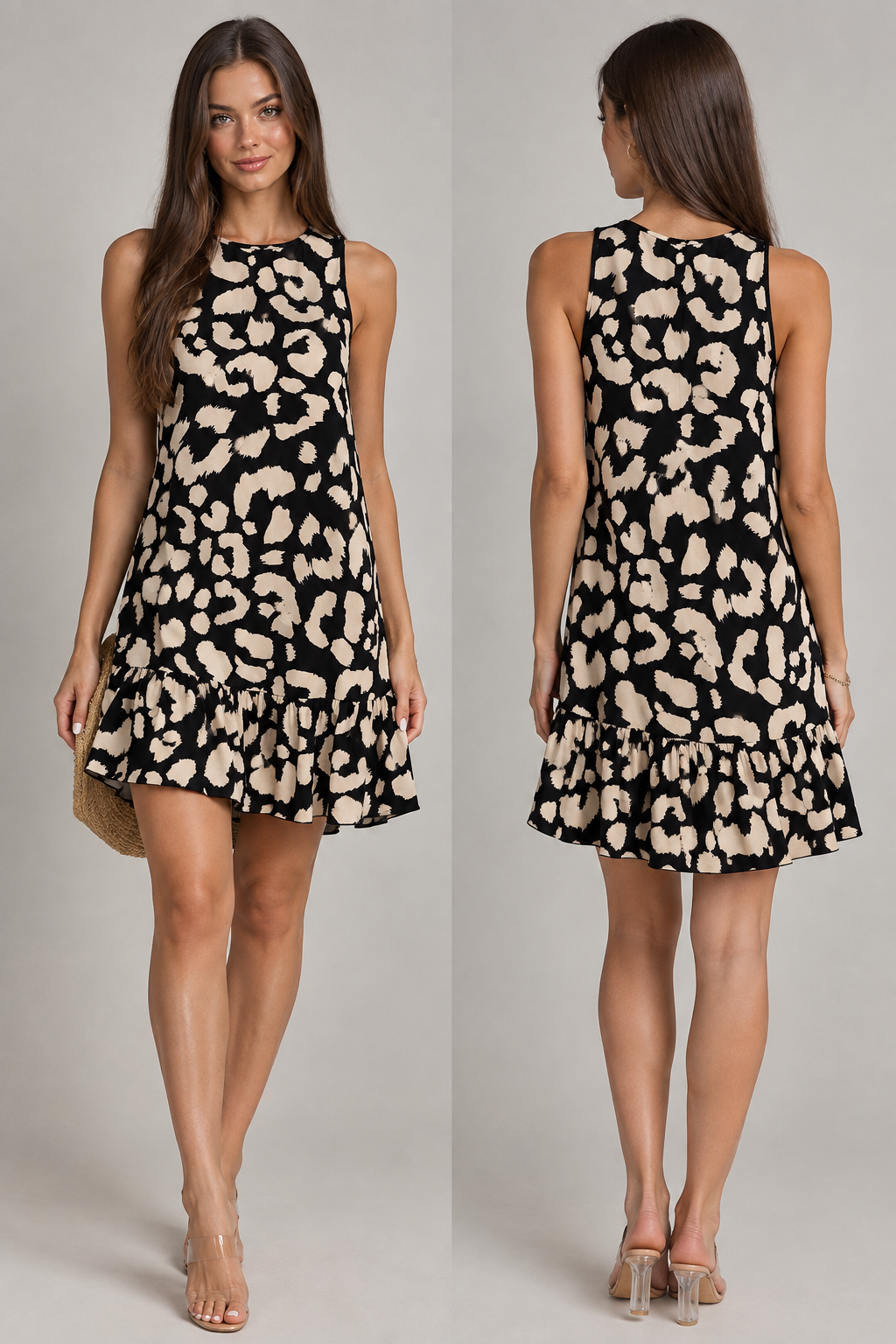 Leopard A-Line Mini Dress