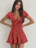 Floral Ruffle A-Line Mini Dress